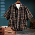 2026 New Spring & Autumn Men’s Plaid Long‑Sleeve Shirt, Fashion Casual Loose Versatile Top CS041