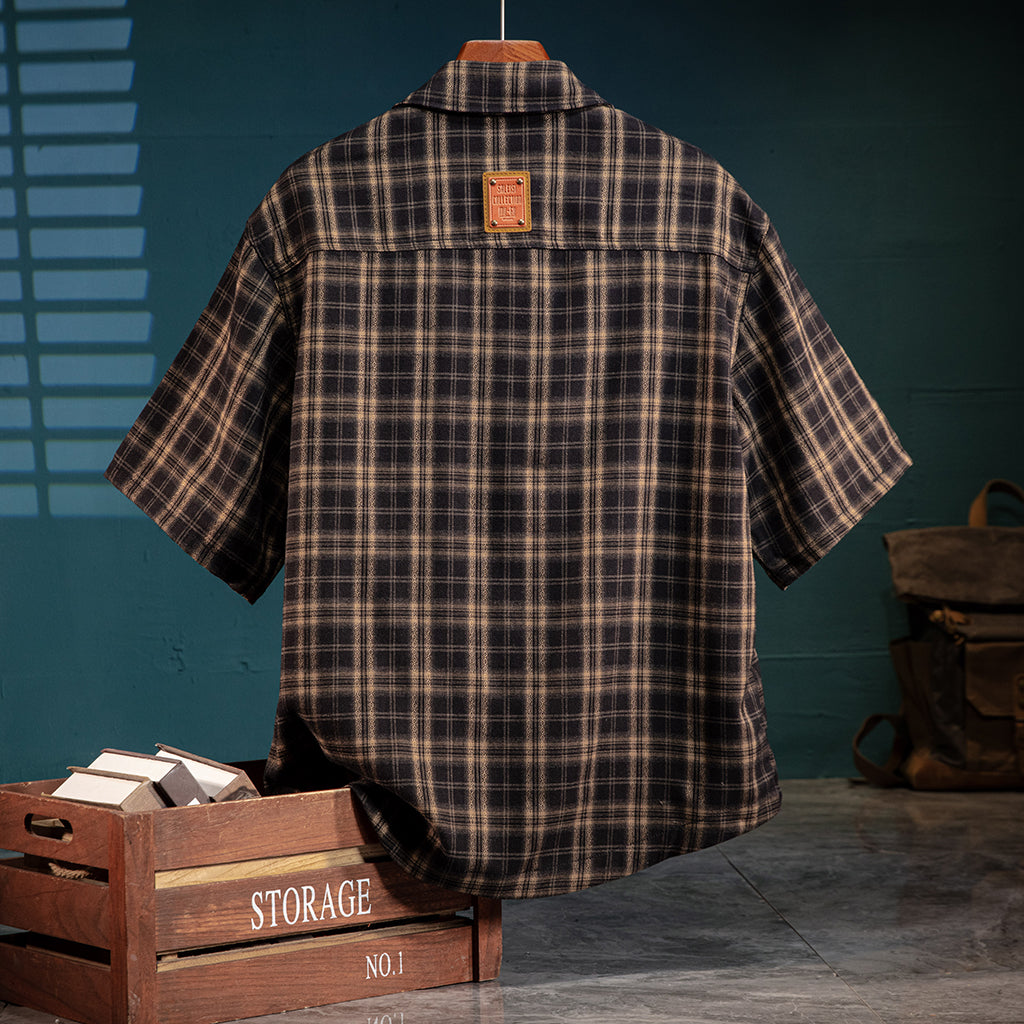 2026 New Spring & Autumn Men’s Plaid Long‑Sleeve Shirt, Fashion Casual Loose Versatile Top CS041