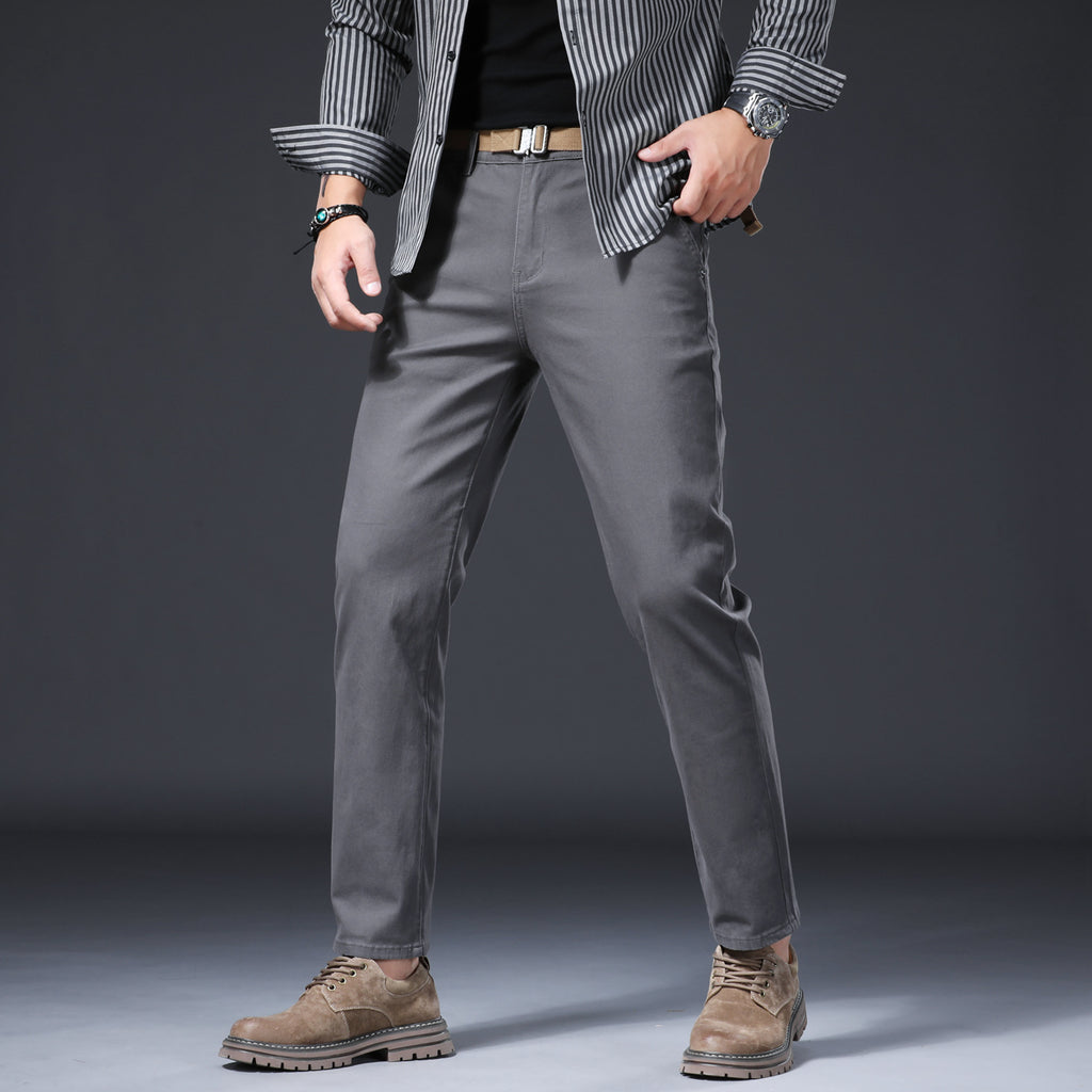 [P402] 2026 Autumn New Men Casual Pants, Fashion Versatile Comfort Slim Straight Long Trousers