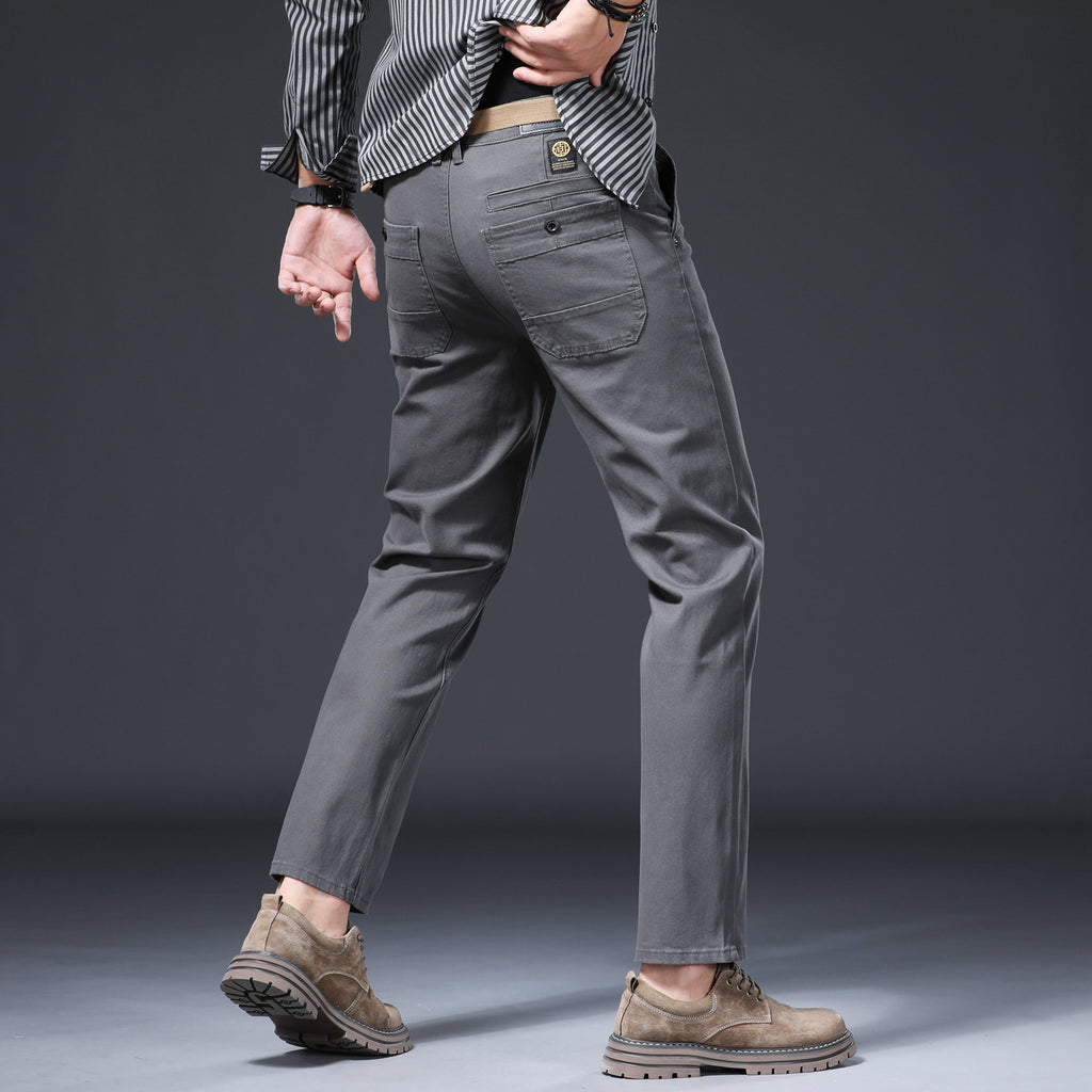 [P402] 2026 Autumn New Men Casual Pants, Fashion Versatile Comfort Slim Straight Long Trousers