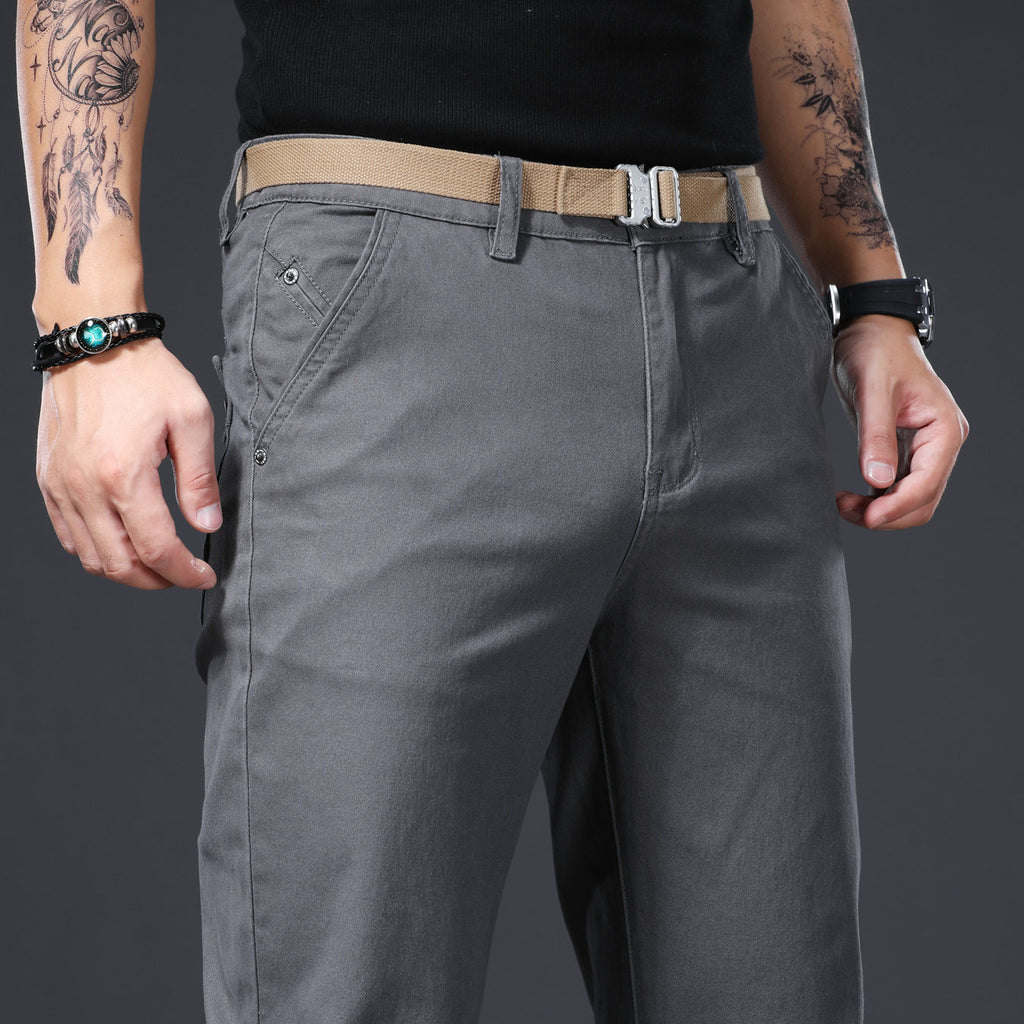 [P402] 2026 Autumn New Men Casual Pants, Fashion Versatile Comfort Slim Straight Long Trousers